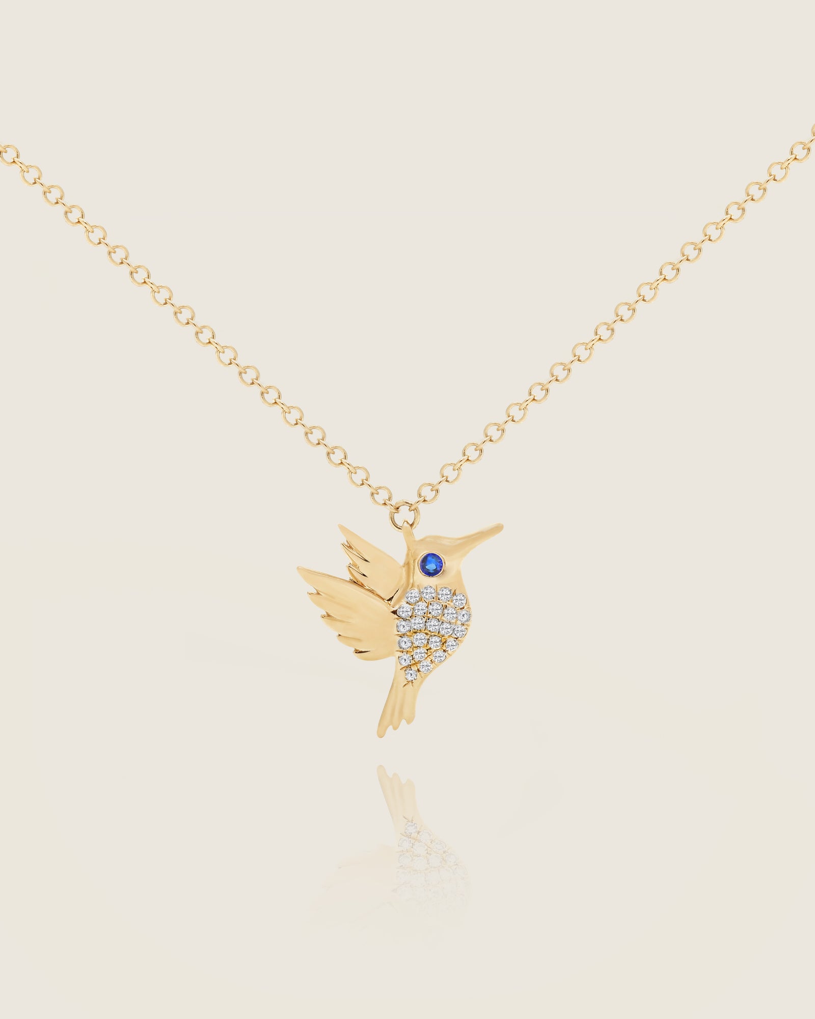 Golden Hummingbird Necklace