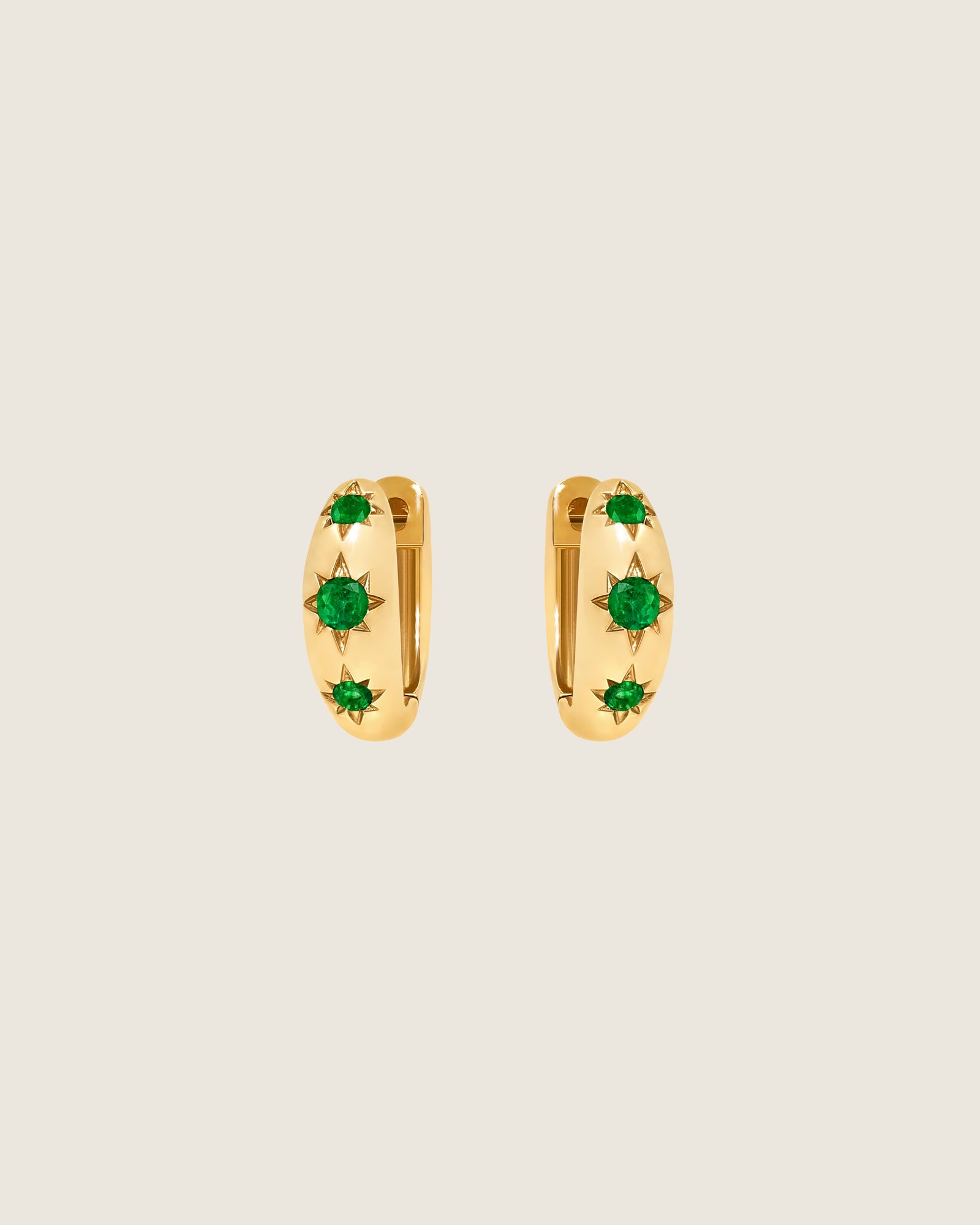 Gemstone Starburst Huggie