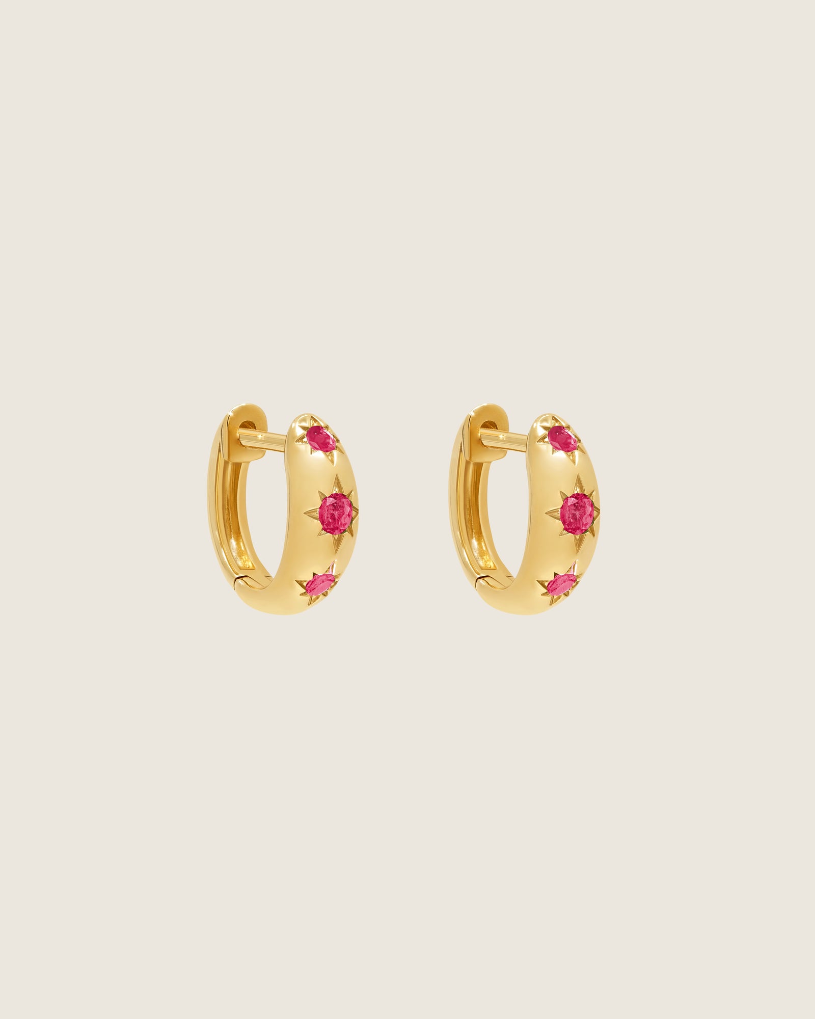Gemstone Starburst Huggie