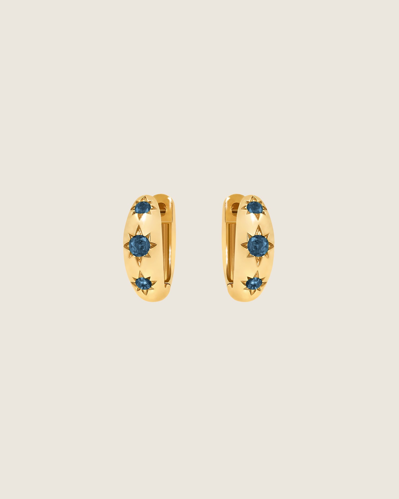 Gemstone Starburst Huggie