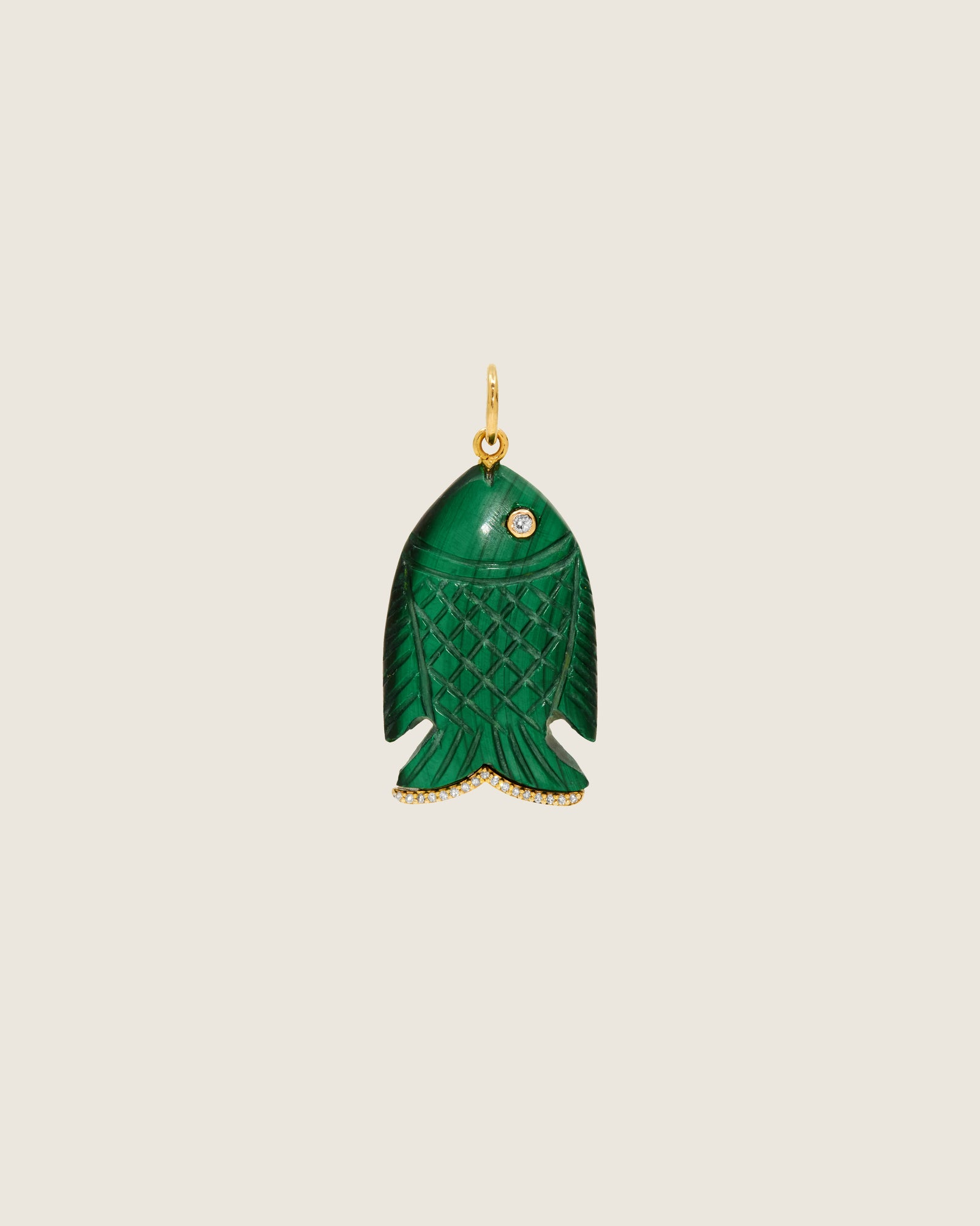 Gone Fishing Pendant (Malachite)