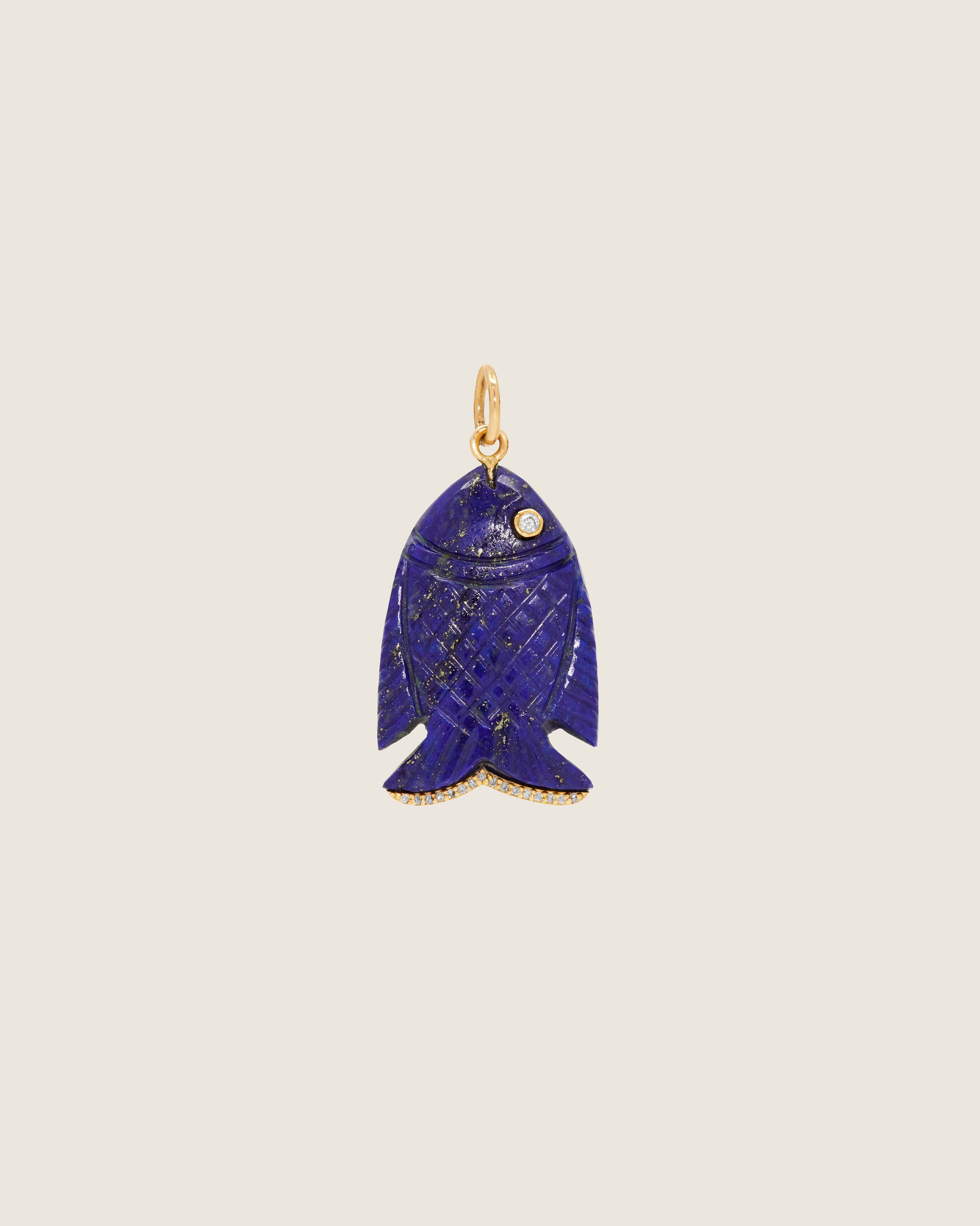 Gone Fishing Pendant (Lapis)