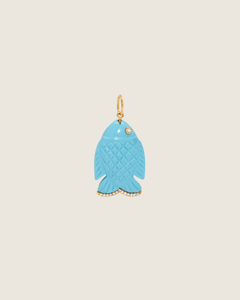 Gone Fishing Pendant (Turquoise)