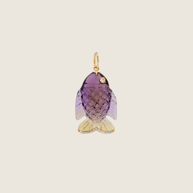 Gone Fishing Pendant (Ametrine Purple)