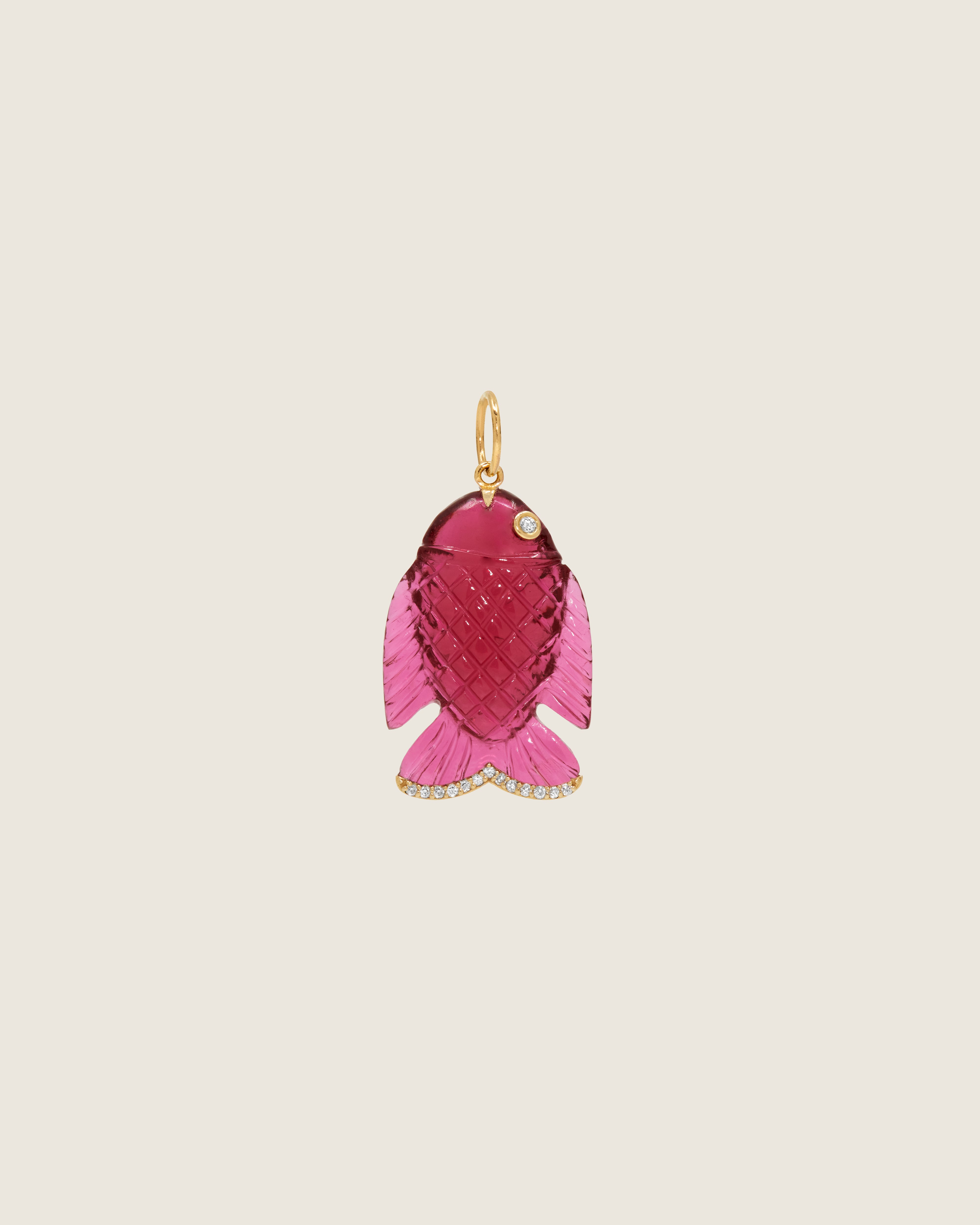 Gone Fishing Pendant (Rhodolite)