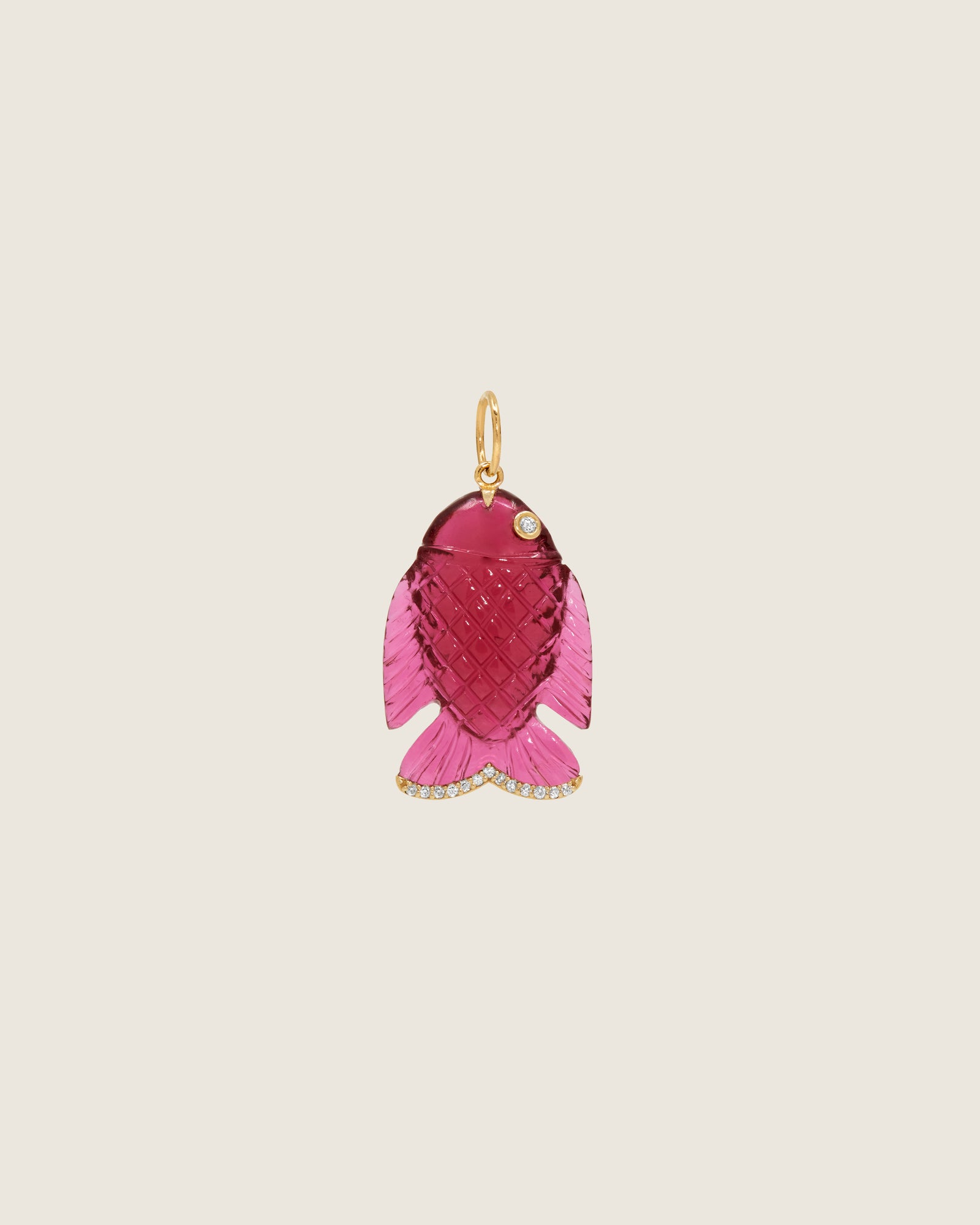 Gone Fishing Pendant (Rhodolite)