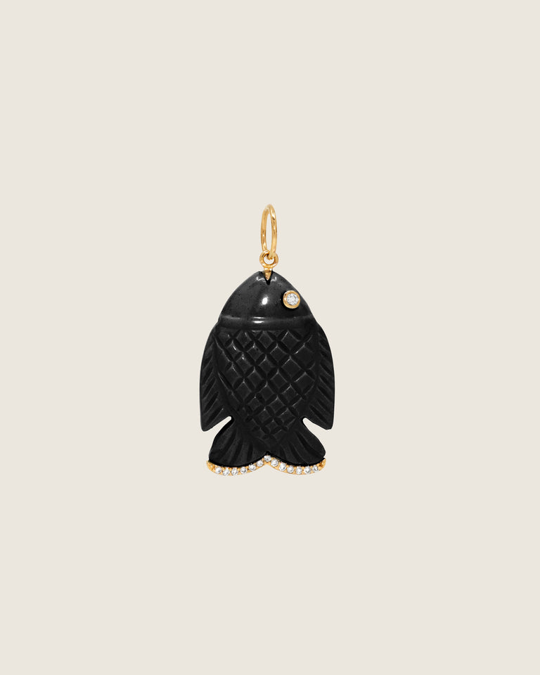 Gone Fishing Pendant (Onyx)