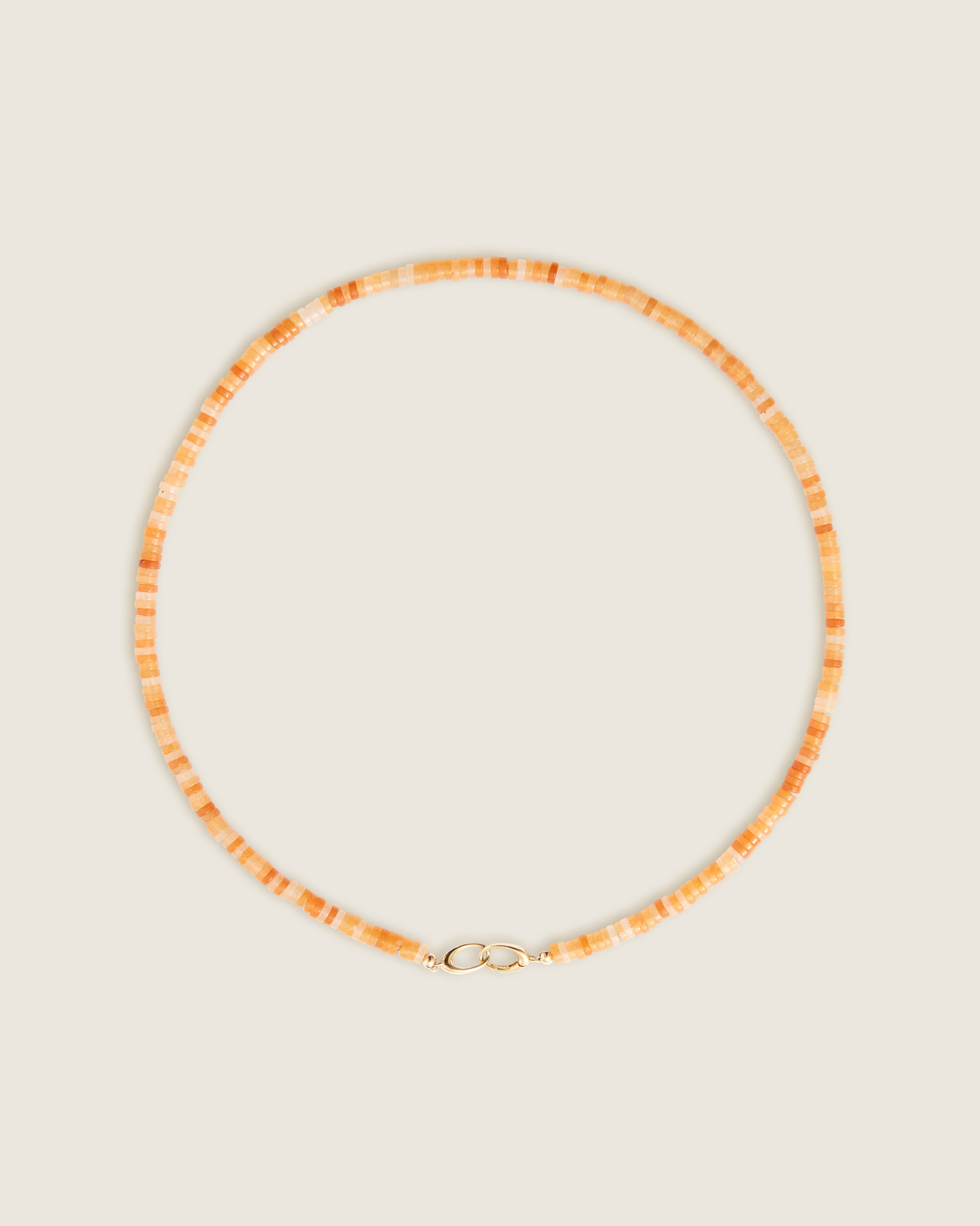 Orange Aventurine Bead Necklace