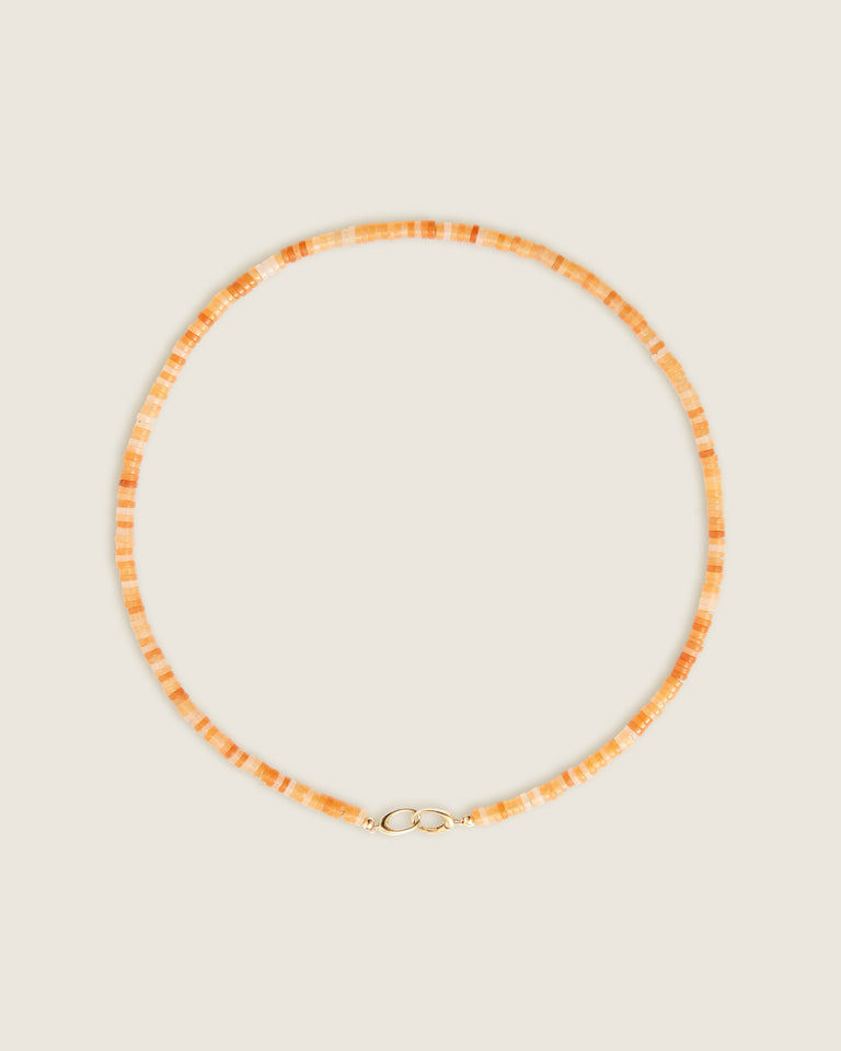 Orange Aventurine Bead Necklace