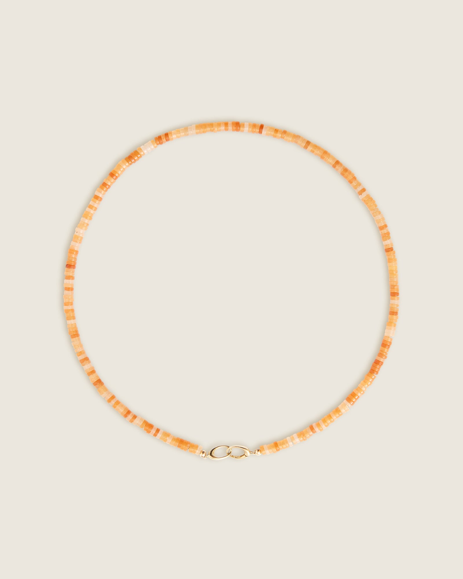 Orange Aventurine Bead Necklace