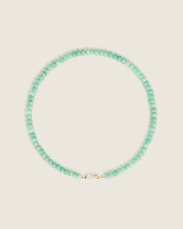 Aqua Amazonite Bead Necklace