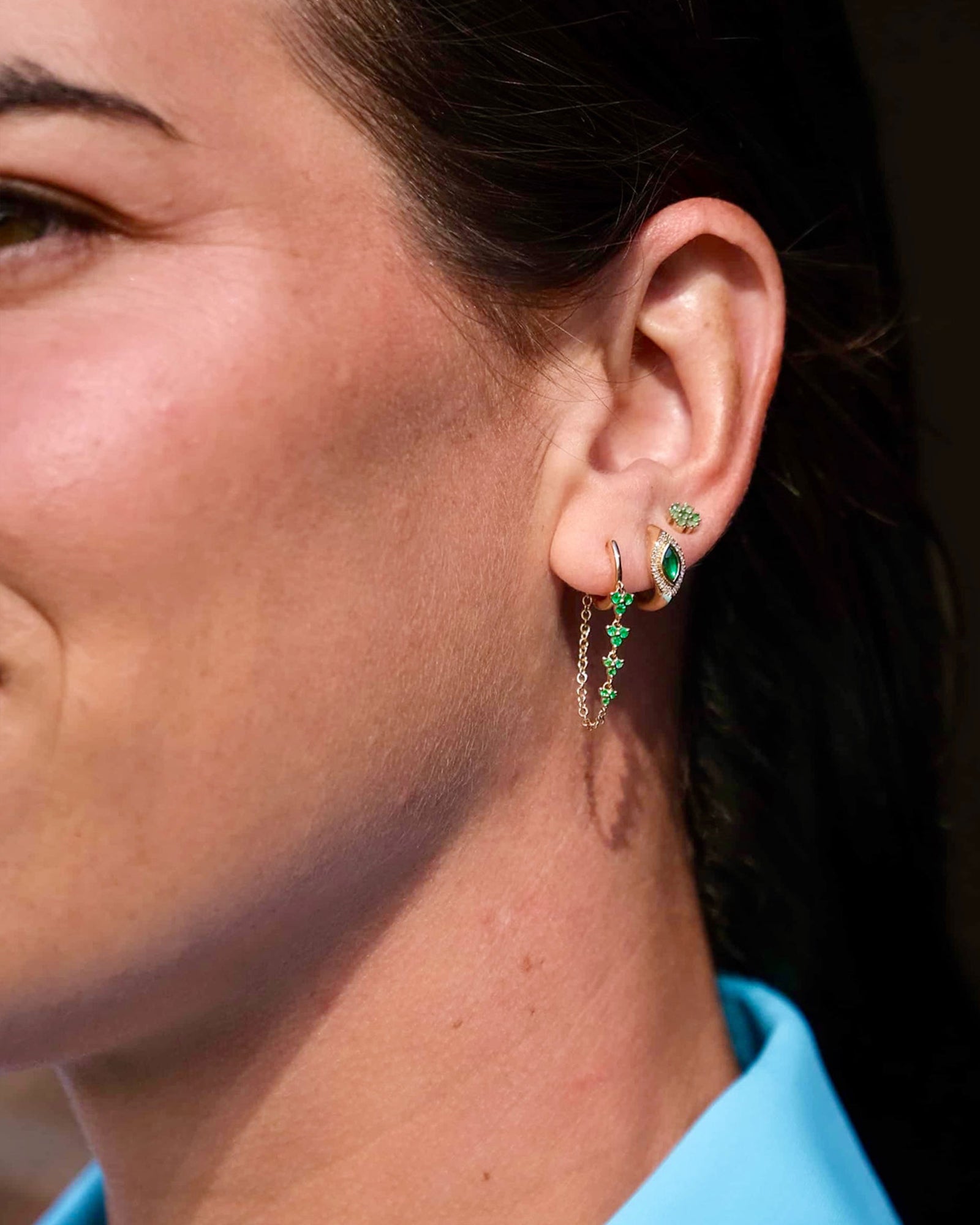 Emerald Cascade Earrings