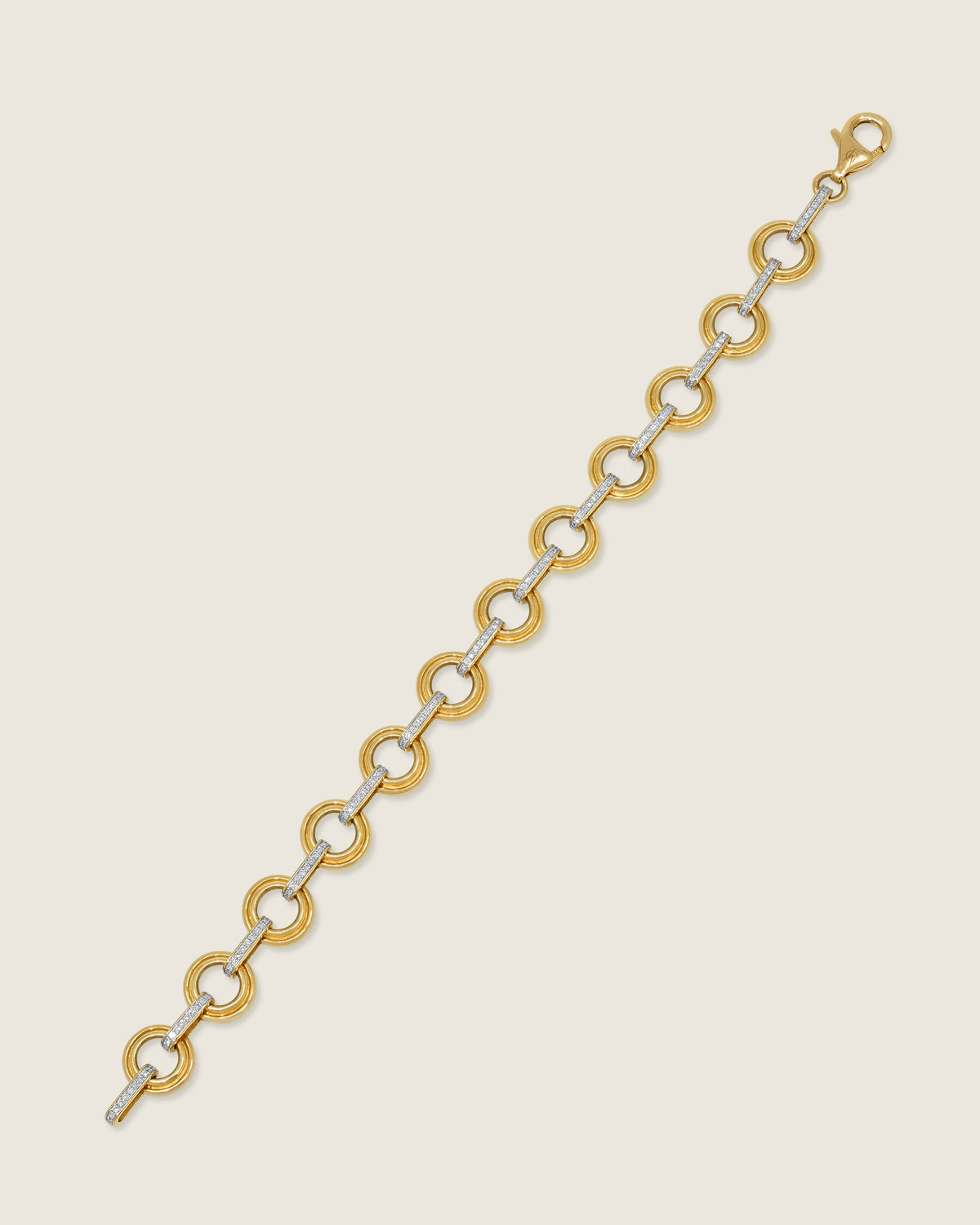 Pavé Diamond Disk Bracelet