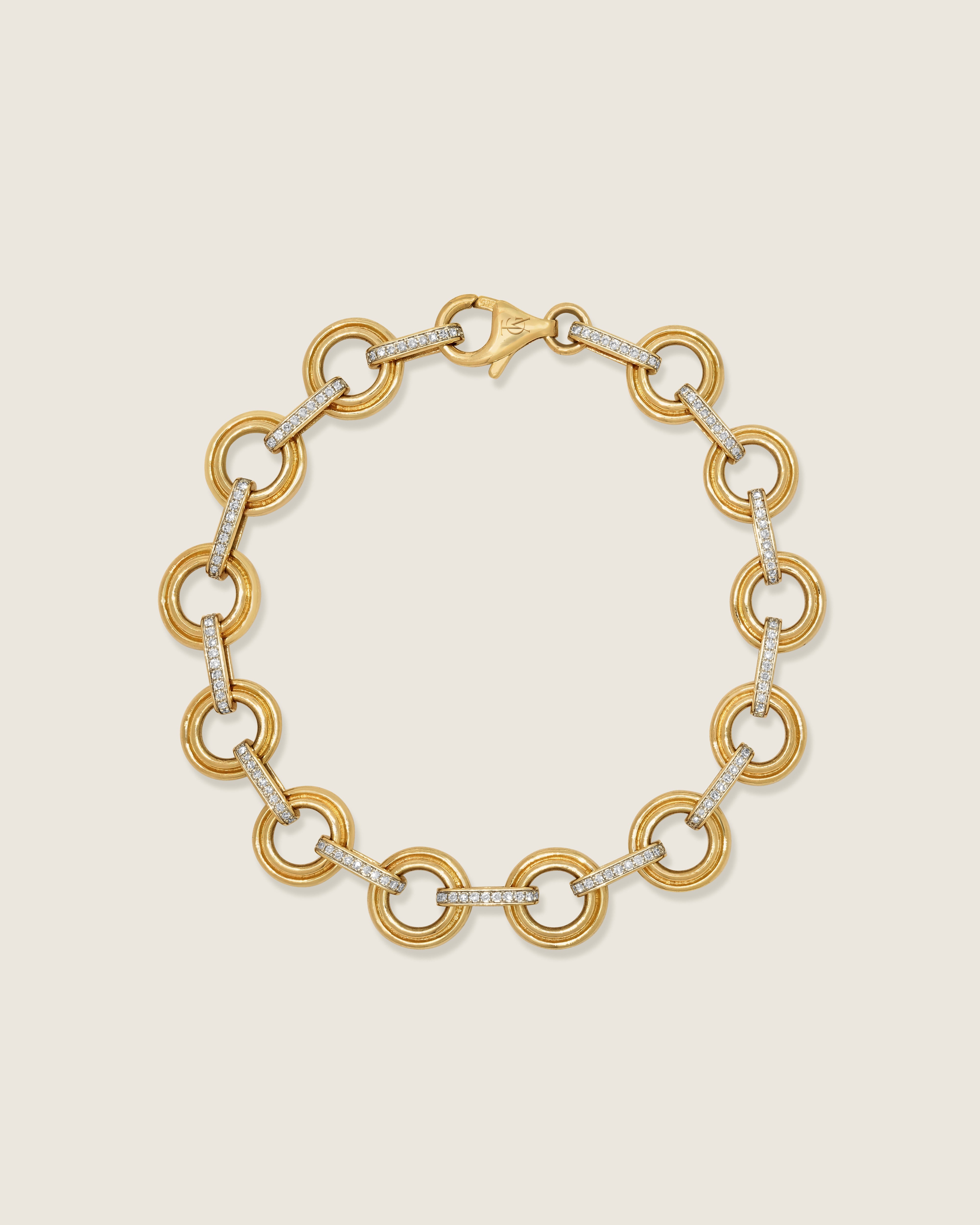 Pavé Diamond Disk Bracelet