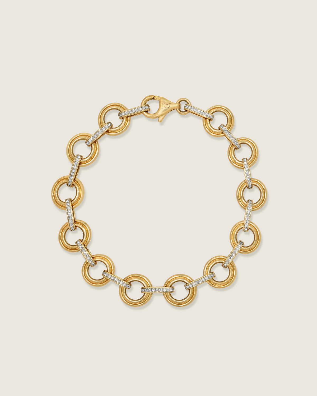 Pavé Diamond Disk Bracelet