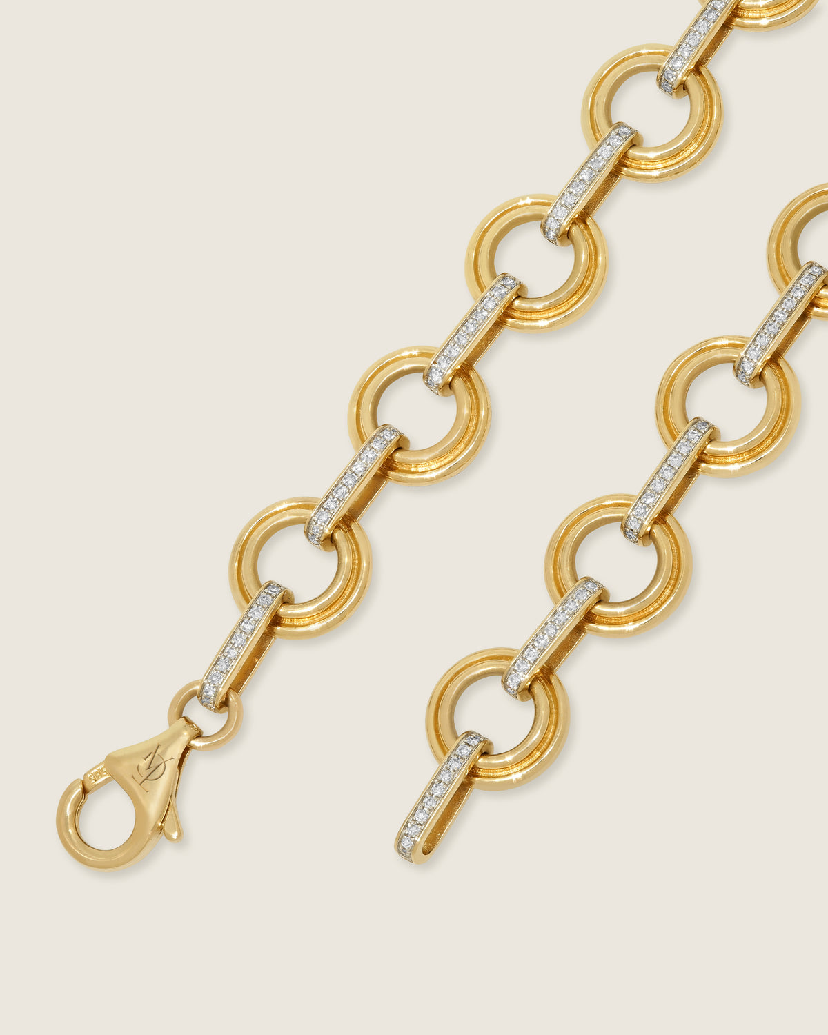 Pavé Diamond Disk Bracelet