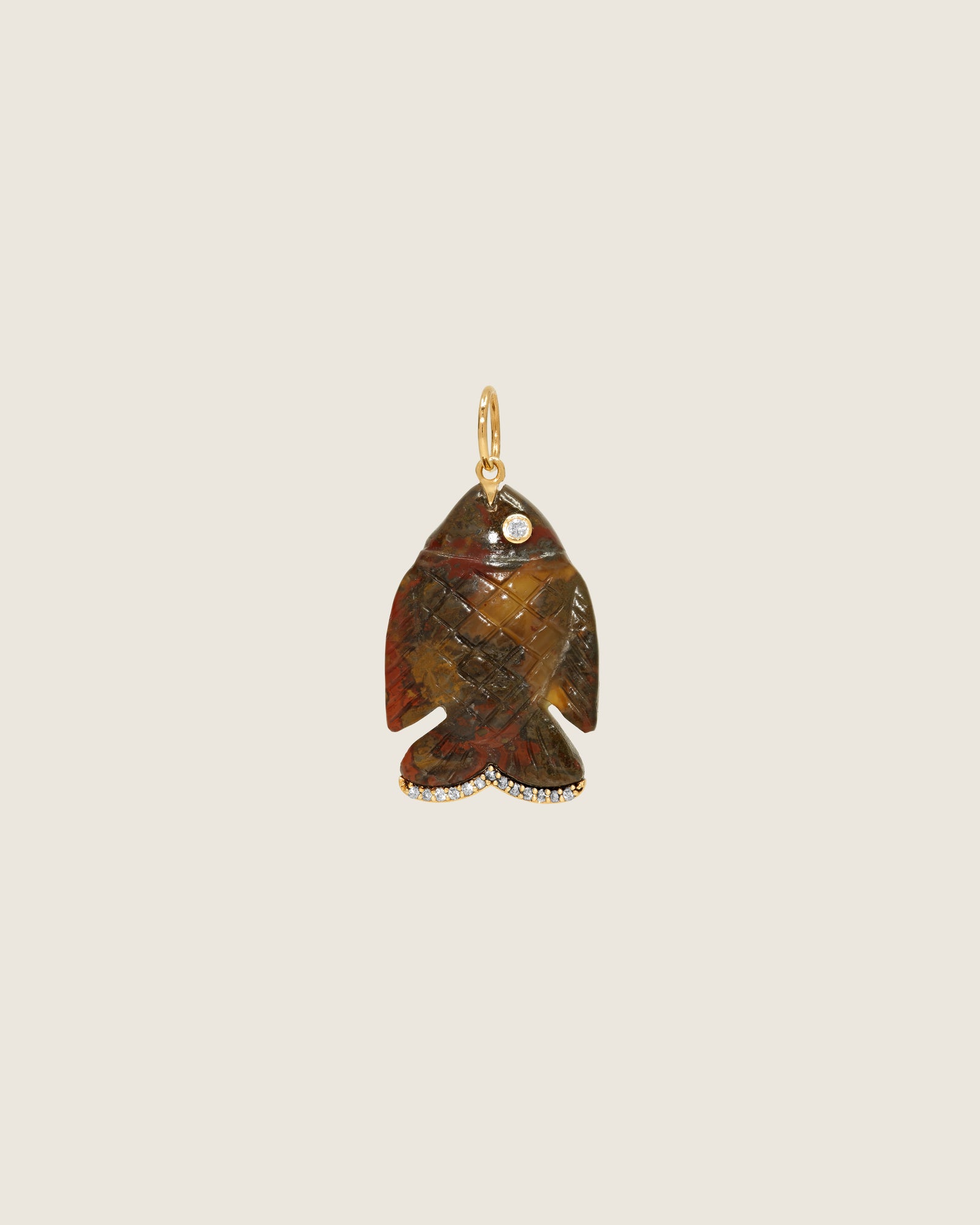Gone Fishing Pendant (Brown Agate)