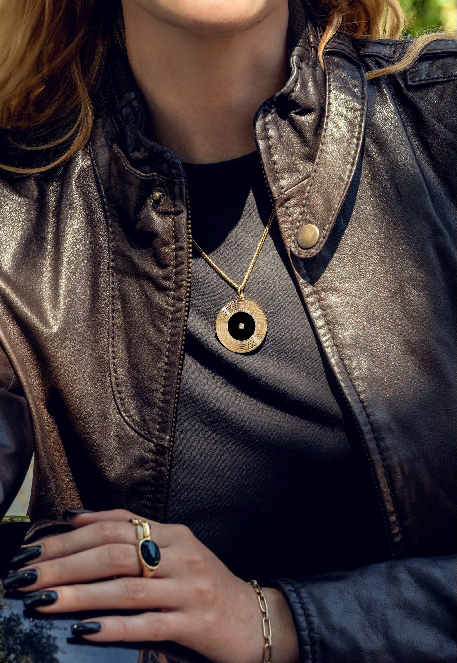 Gold Album Pendant