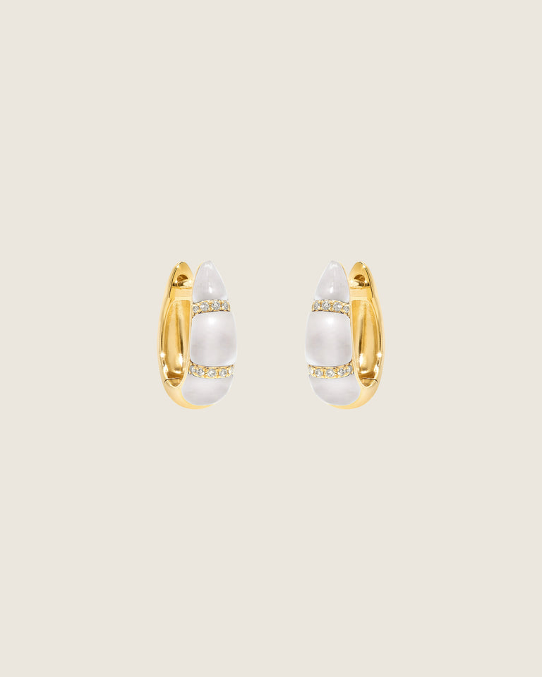 Mother-of-Pearl Taper Earrings