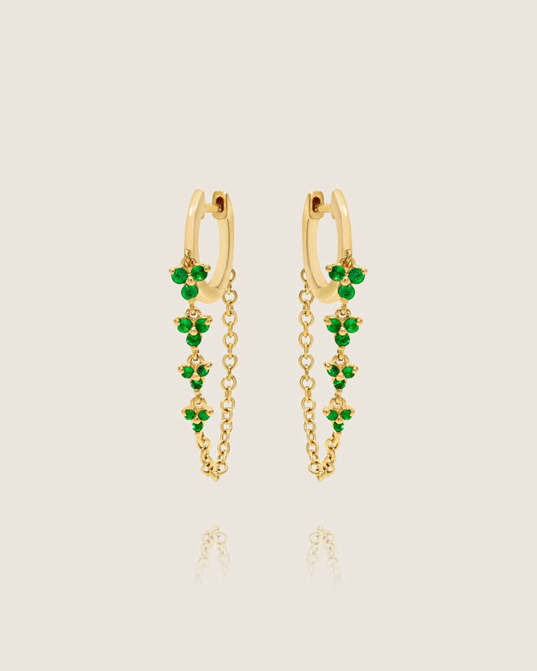 Emerald Cascade Earrings