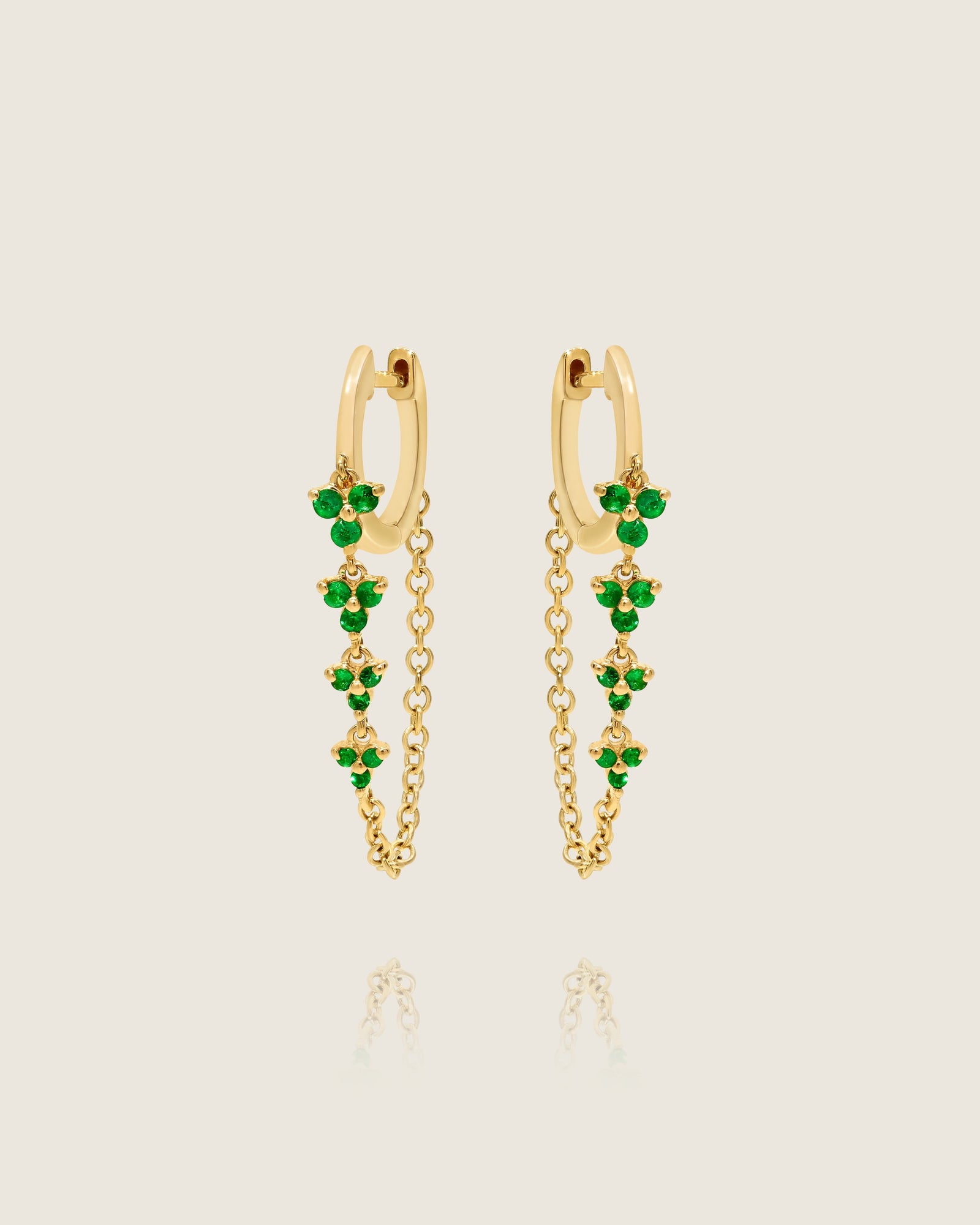 Emerald Cascade Earrings