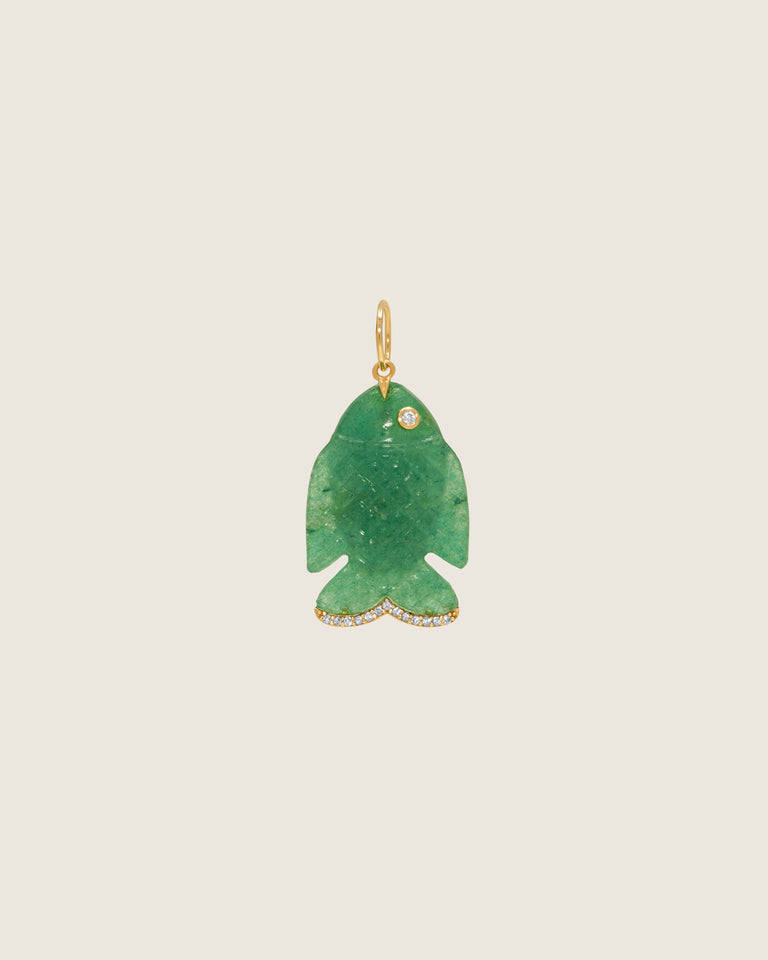 Gone Fishing Pendant (Aventurine Quartz)