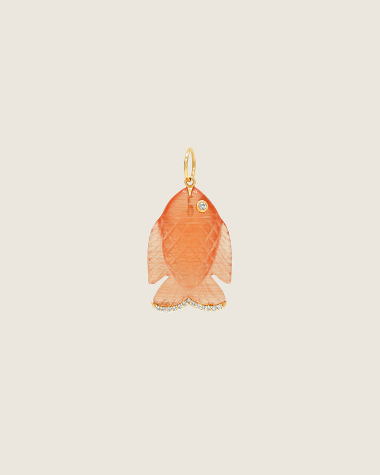 Gone Fishing Pendant (Mandarin Moonstone)