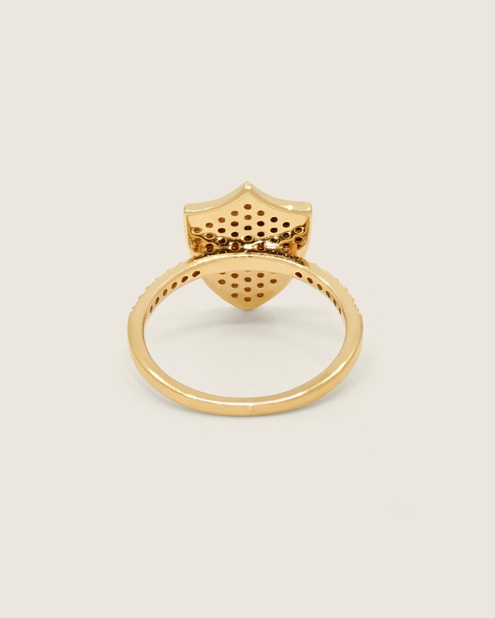 Pavé Diamond Shield Ring